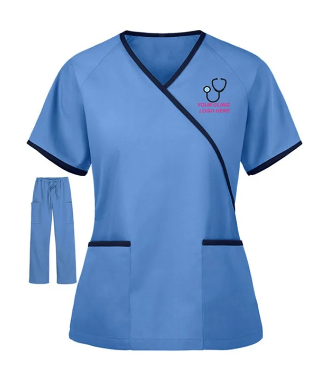 Women's Designer Mock Wrap Scrub Suit Women's Designer Mock Wrap Scrub Suit