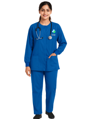 Women's Full Sleeves Jacket Scrub Suit