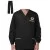 Long Sleeve Three Pockets Unisex Scrub Suit Black