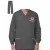 Long Sleeve Three Pockets Unisex Scrub Suit Dark Gray
