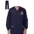 Long Sleeve Three Pockets Unisex Scrub Suit Navy Blue