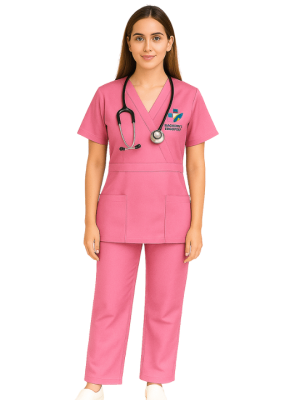 StyleFit Women's Wrap Scrub Set