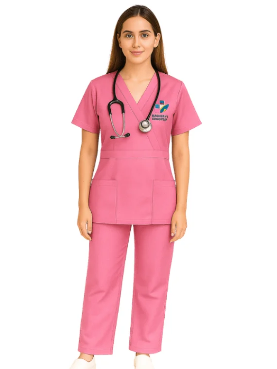 StyleFit Women's Wrap Scrub Set