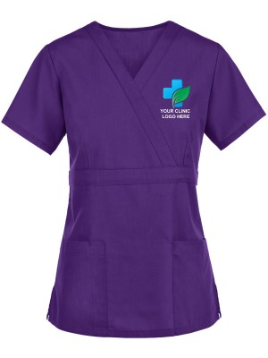 Women's Mock Wrap Scrub Top