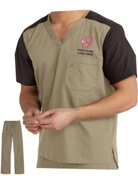 Professional Dual Color Men's Scrub Suit