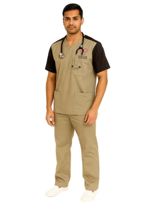 Professional Dual Color Men's Scrub Suit