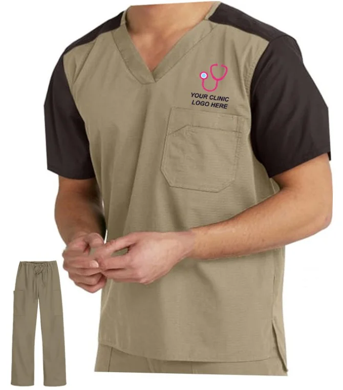 Professional Dual Color Men's Scrub Suit