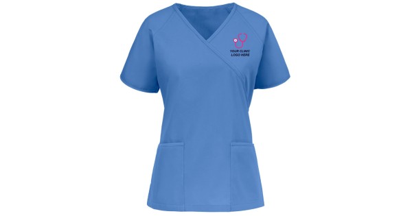 Women's Raglan Mock Scrub Top – Custom Medical Scrubs