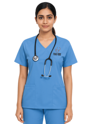 Women's Raglan Mock Scrub Top