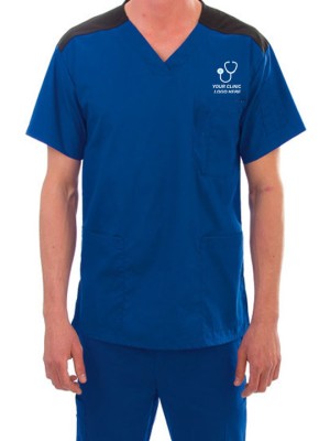 Stylish Dual Color Men's Scrub Top
