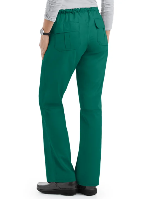 Cargo Pockets Drawstring Scrub Pants