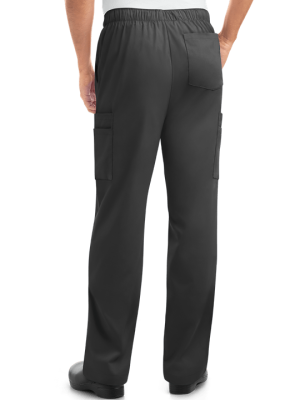 Elastic Waist Scrub Pants With Functional Drawstring