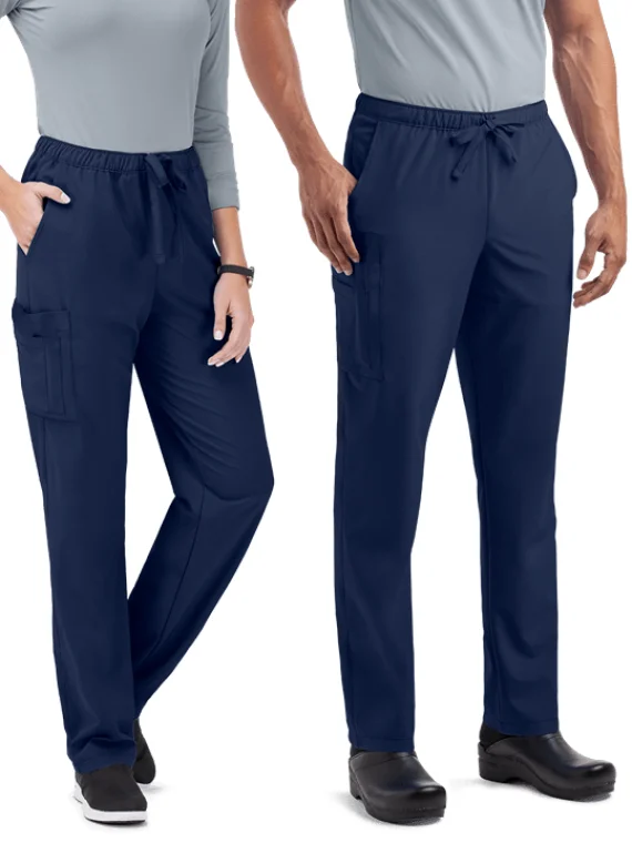 Unisex Four Pockets Drawstring Scrub Pants