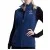 Women Personalized Quilted Zip Vest Blue