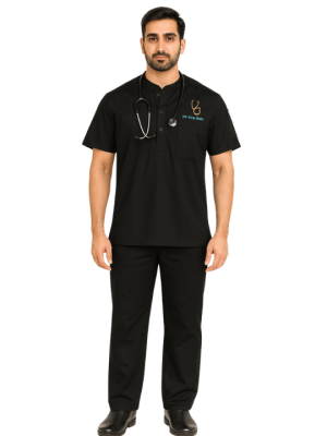Men's Three Button Scrub Suits
