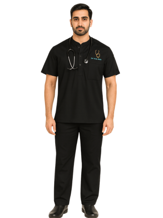 Men's Three Button Scrub Suits