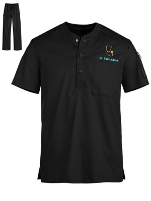 Men's Three Button Scrub Suits