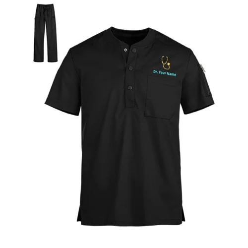 Men's Three Button Scrub Suits