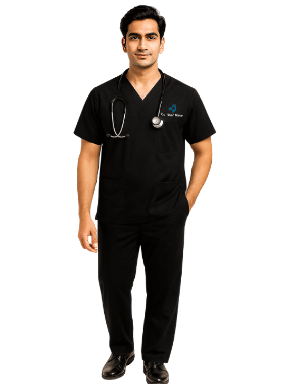 Personalized Designer Utility Three Pockets Scrub Suit