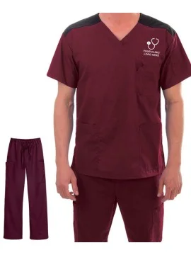 ModernFit Men's Two-Tone Scrub Suit