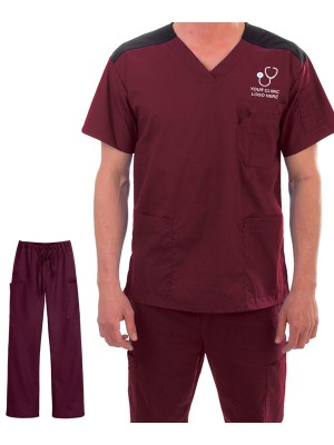 ModernFit Men's Two-Tone Scrub Suit