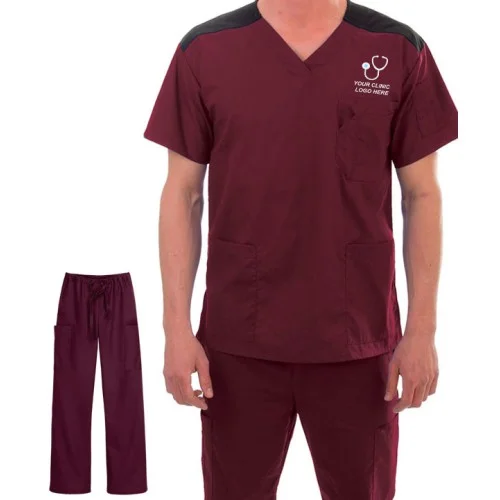 ModernFit Men's Two-Tone Scrub Suit