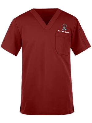 Men's V-Neck Three Pockets Scrub Top