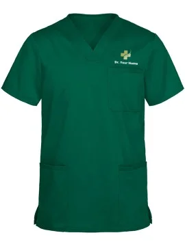 Personalized Designer Utility Three Pockets Scrub Top