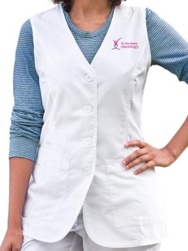 Women button front medical vest