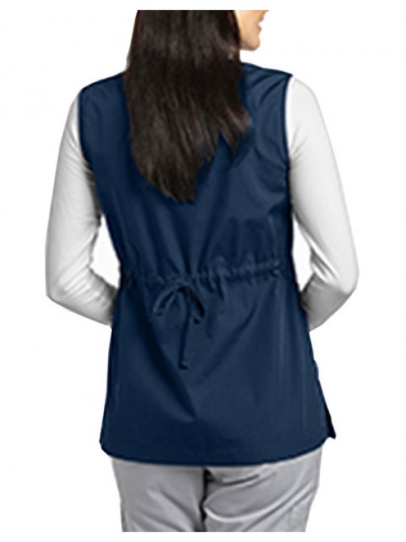 Women button front scrub vest
