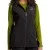 Women fit zip front vest Black