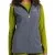 Women fit zip front vest Dark Gray