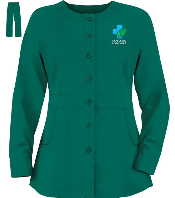 Women's Full Sleeves Button Front Scrub Suit Women's Full Sleeves Button Front Scrub Suit