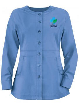 Women's Full Sleeves Button Front Scrub Jacket