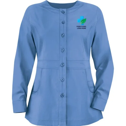 Women's Full Sleeves Button Front Scrub Jacket