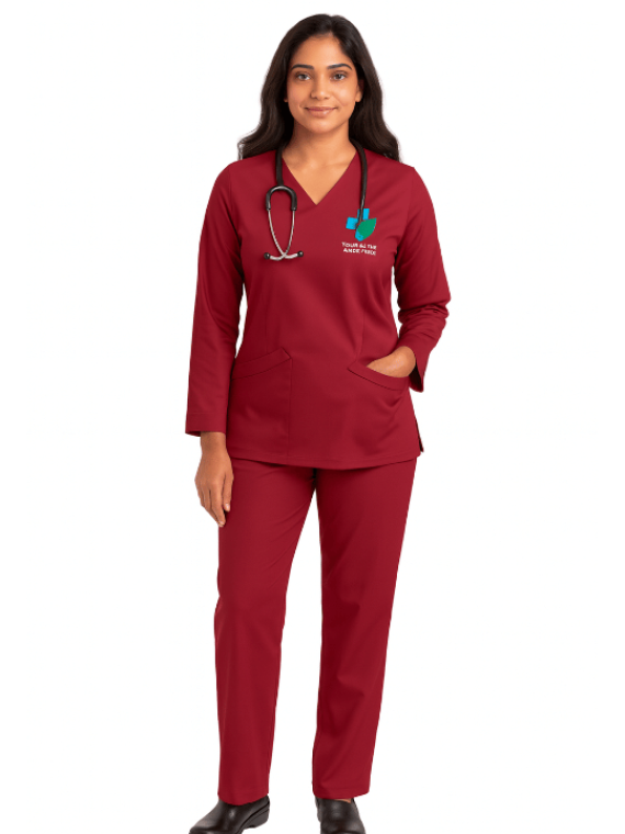 Women's Full Sleeves Scrub Top