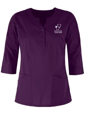 Women's Full Sleeves 3 Button Closure Scrub Top Women's Full Sleeves 3 Button Closure Scrub Top