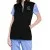 Women Front Zip Workwear Vest Black