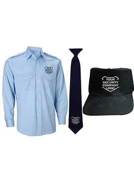 Professional Security Uniform Shirt Tie Cap Combo