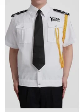 White Security Guard Uniform Shirt