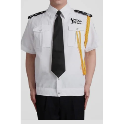 White Security Guard Uniform Shirt