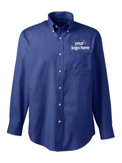 Embroidered Office Wear Shirt – Navy Blue