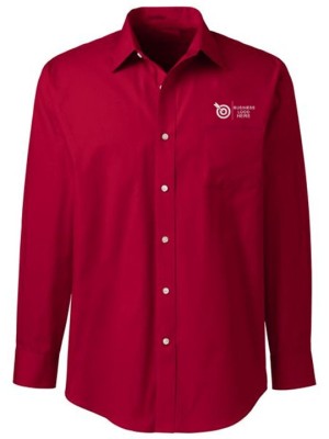 Classic Fit Red Executive Oxford Shirt