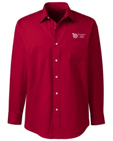 Classic Fit Red Executive Oxford Shirt