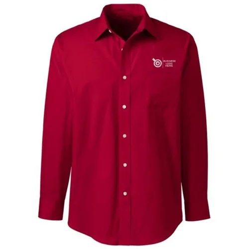 Classic Fit Red Executive Oxford Shirt