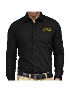 Luxe Black Personalized Workwear Shirt 