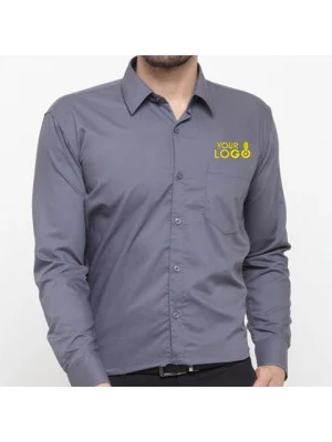 Luxe Dark Grey Personalized Workwear Shirt Luxe Dark Grey Personalized Workwear Shirt