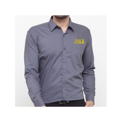 Luxe Dark Grey Personalized Workwear Shirt 