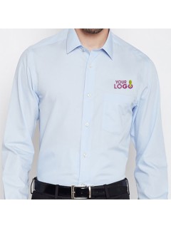 Luxe Sky Blue Personalized Workwear Shirt 