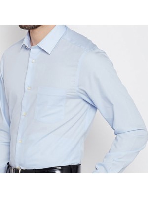 Luxe Sky Blue Personalized Workwear Shirt 